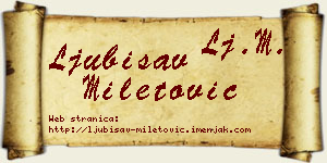 Ljubisav Miletović vizit kartica